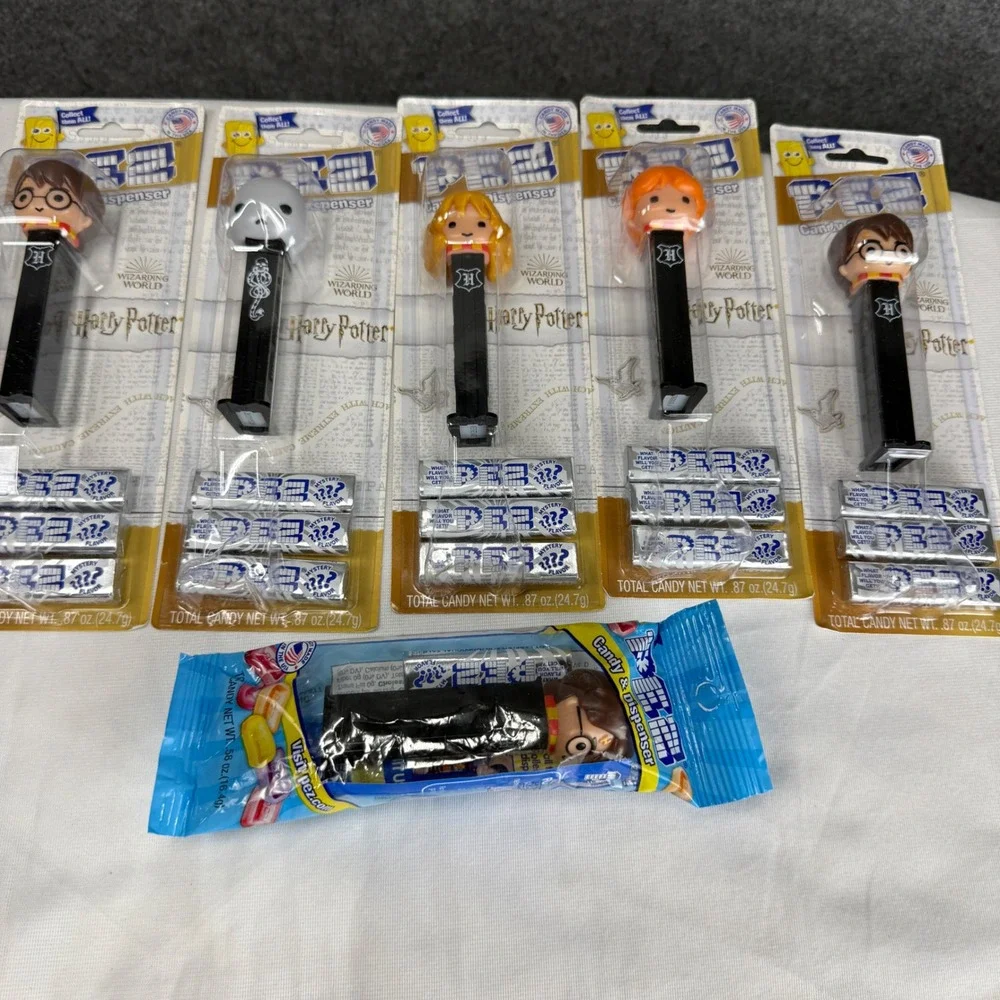 Harry Potter PEZ Dispenser Lot of 6 Voldemort Hermione Ron New Sealed Mystery